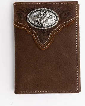 Product Name:  Cody James Men's Boot Stitch Longhorn Tri-Fold Leather Wallet