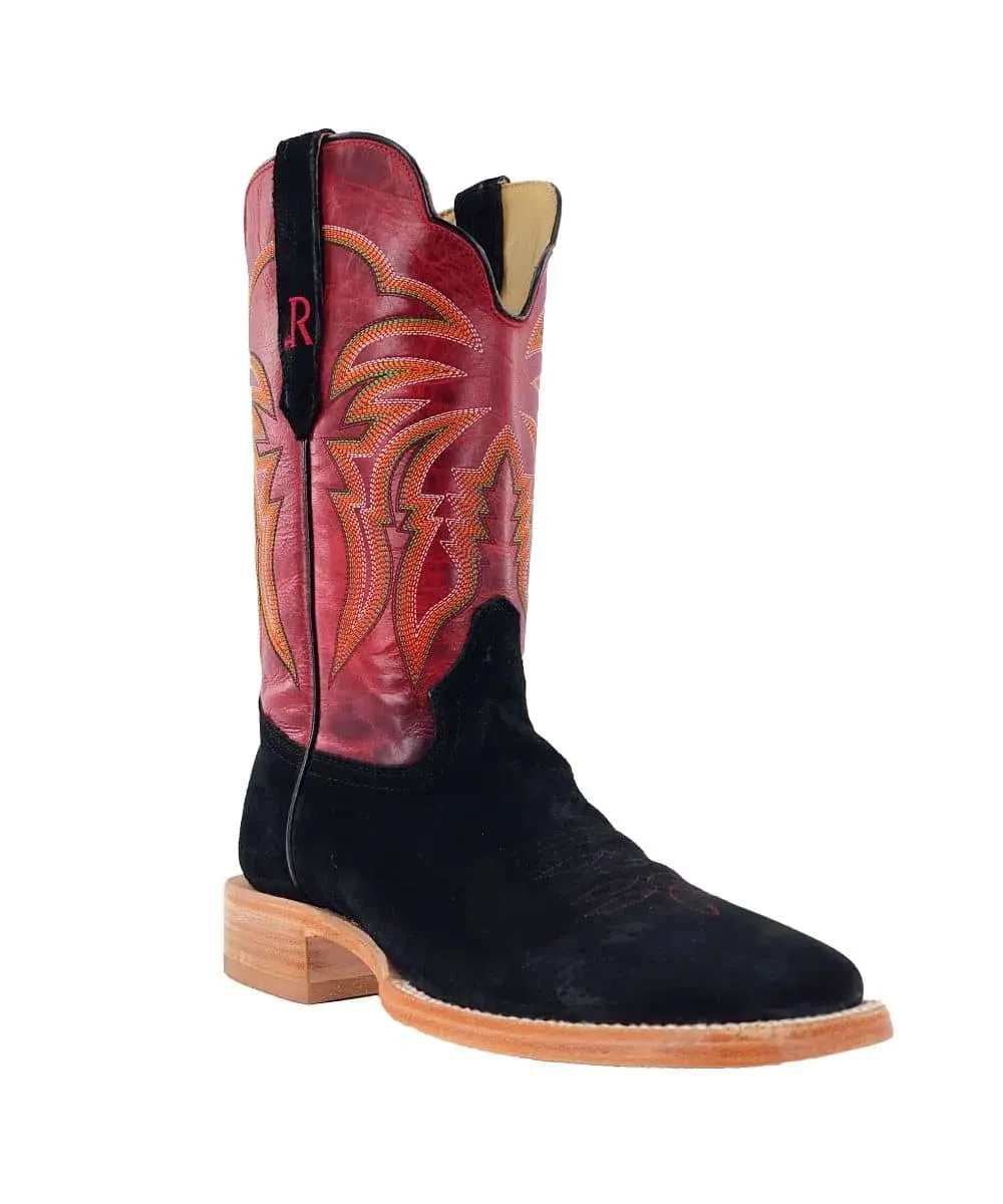 R. Watson Women's Black Boar Western Boot