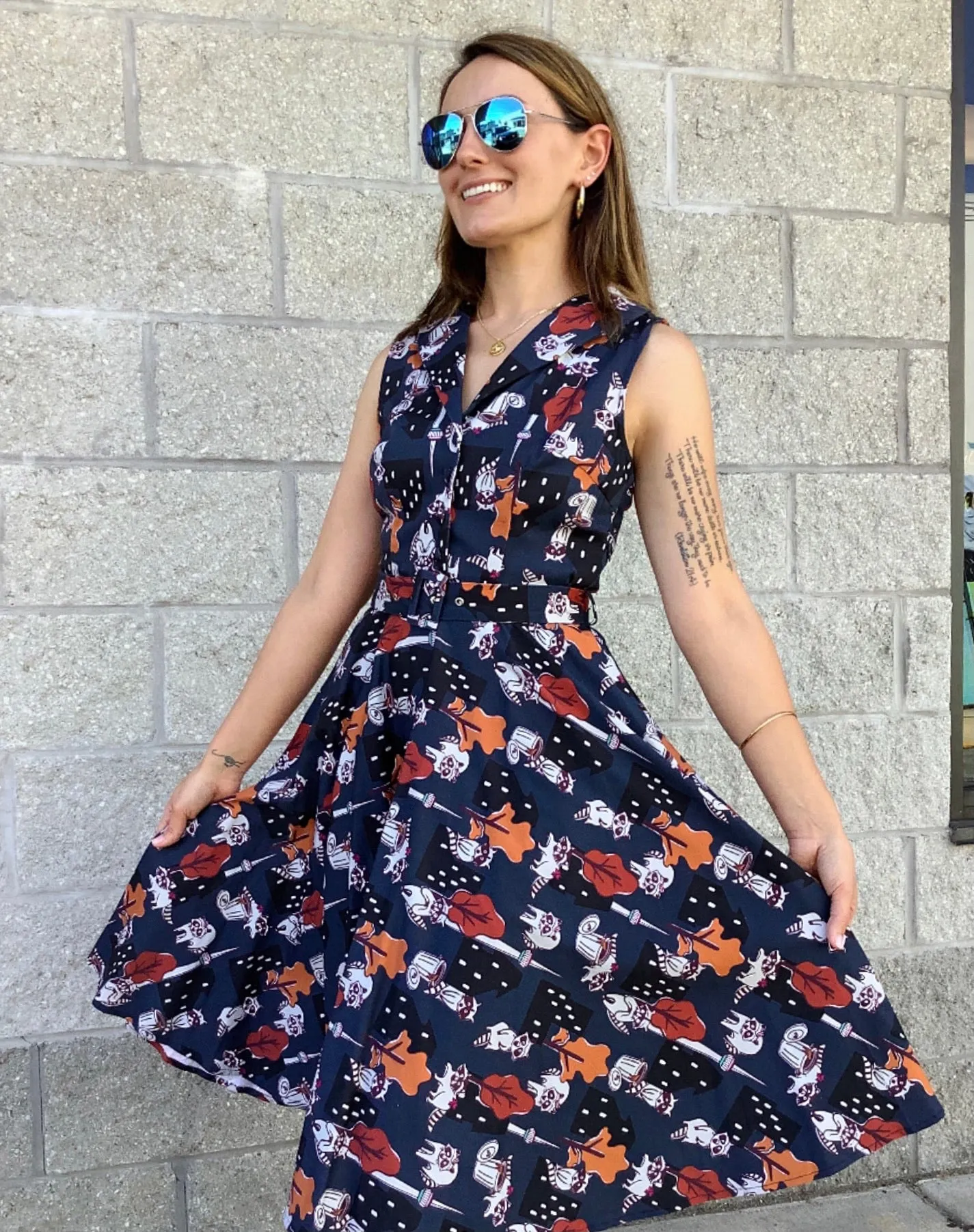 Raccoon Swing Dress