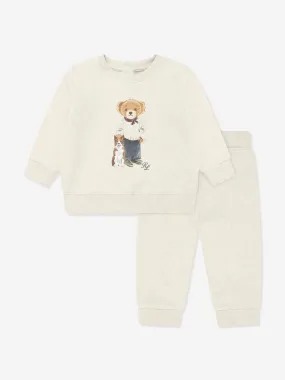 Ralph Lauren Baby Boys Bear Tracksuit in Beige