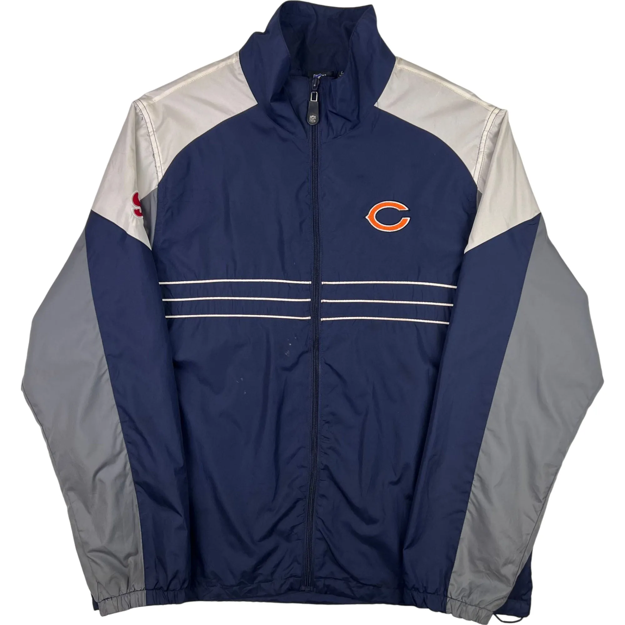 Reebok NFL Chicago Bears Track Jacket Navy Grey