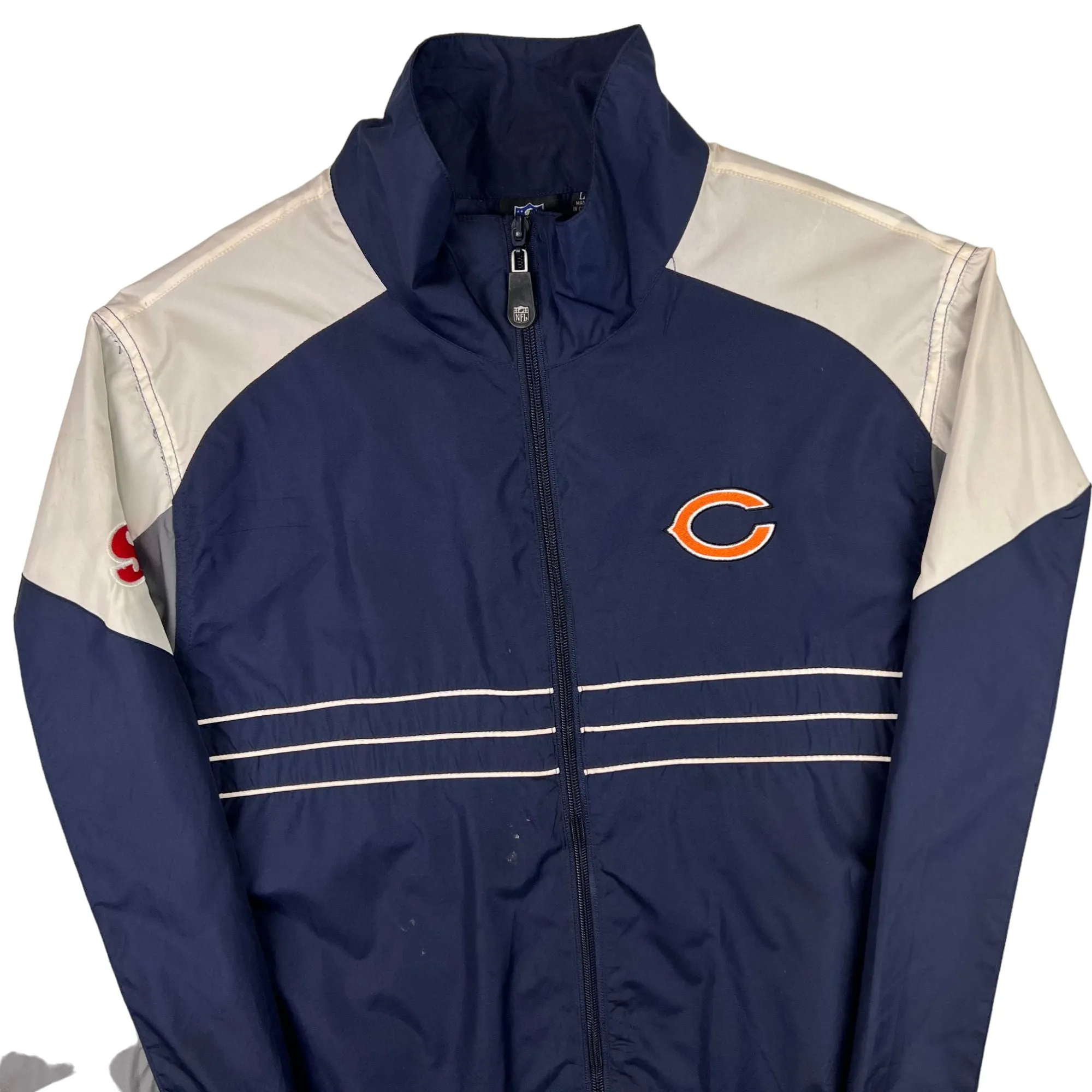 Reebok NFL Chicago Bears Track Jacket Navy Grey