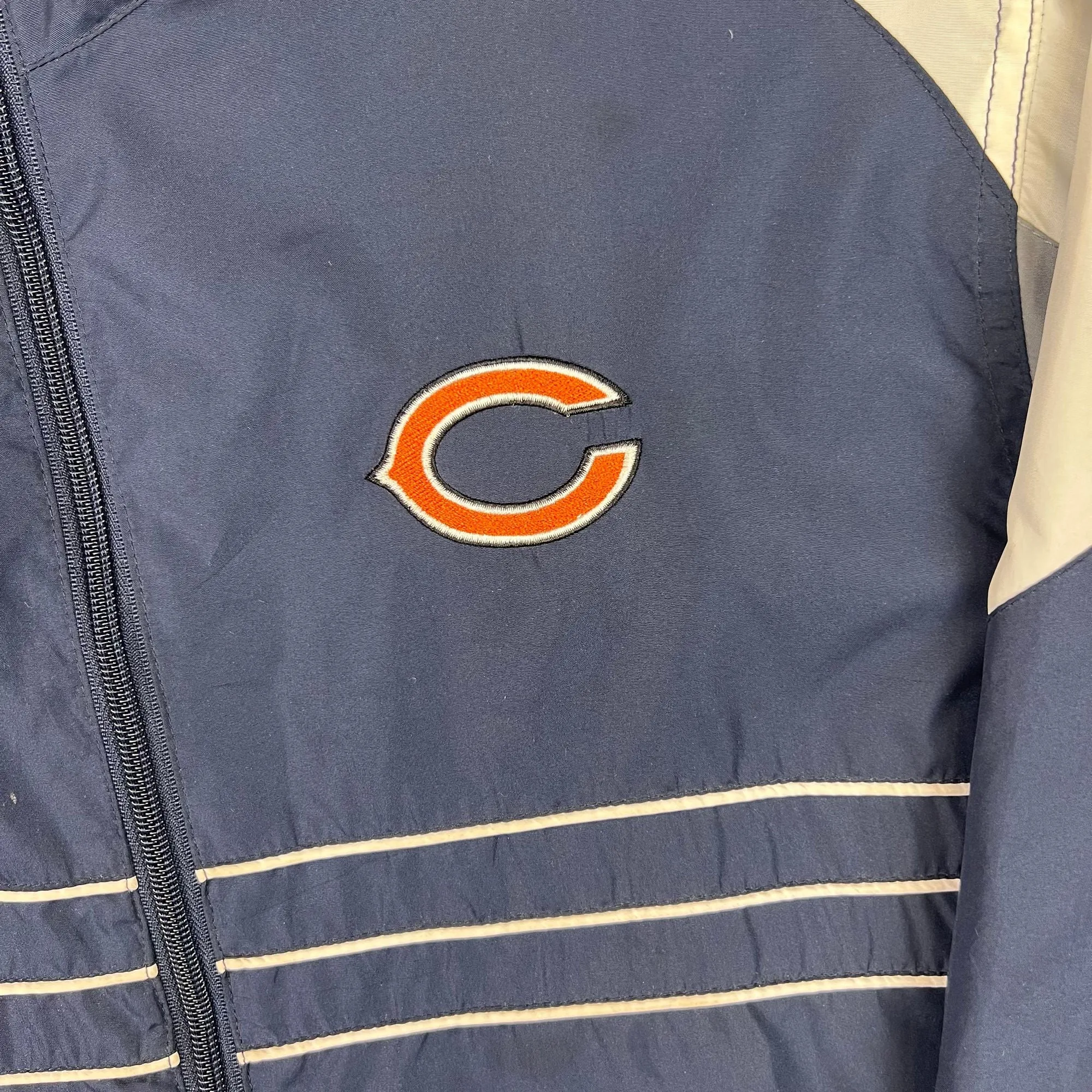 Reebok NFL Chicago Bears Track Jacket Navy Grey