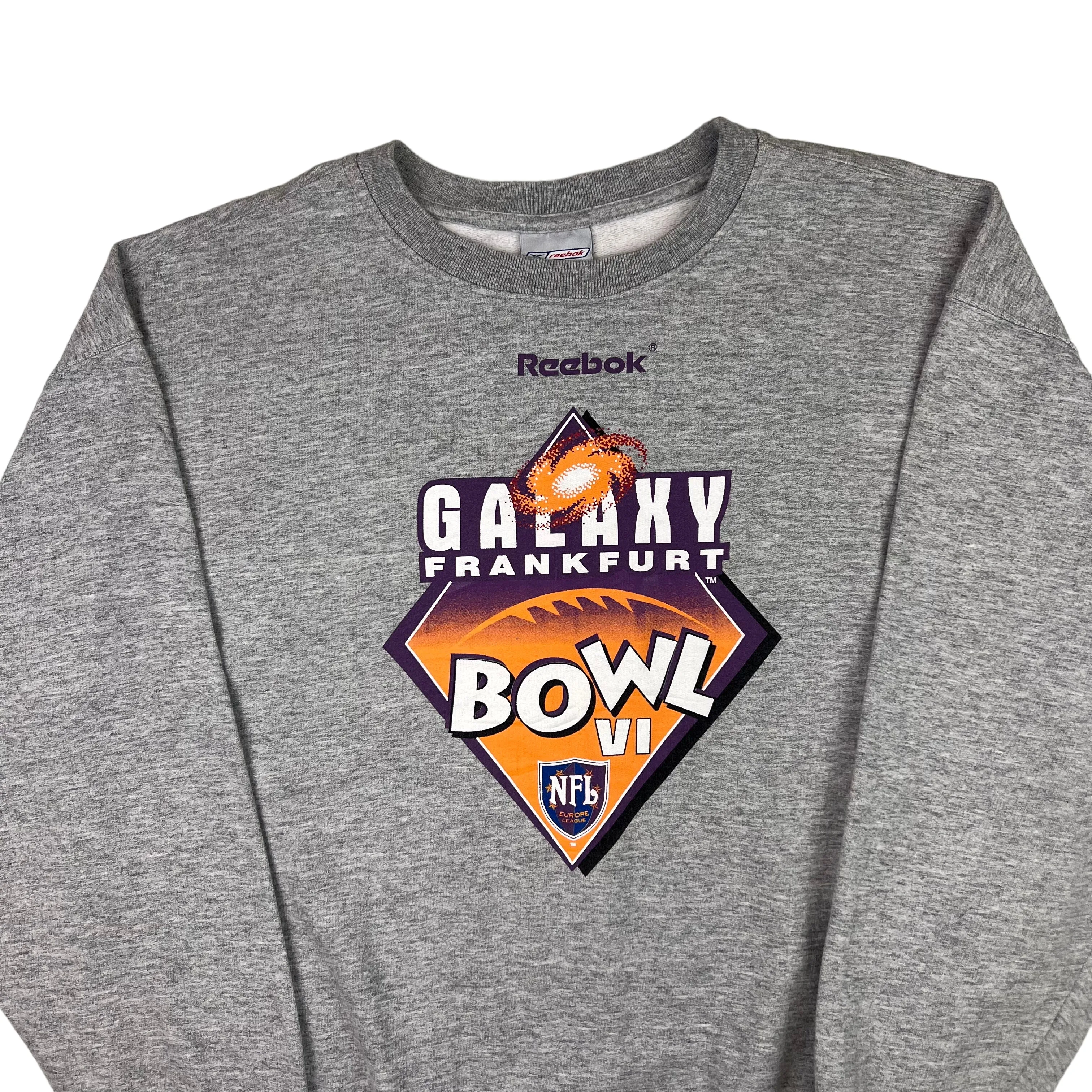 Reebok NFL Europe Superbowl VI Galaxy Frankfurt Graphic Sweatshirt Grey