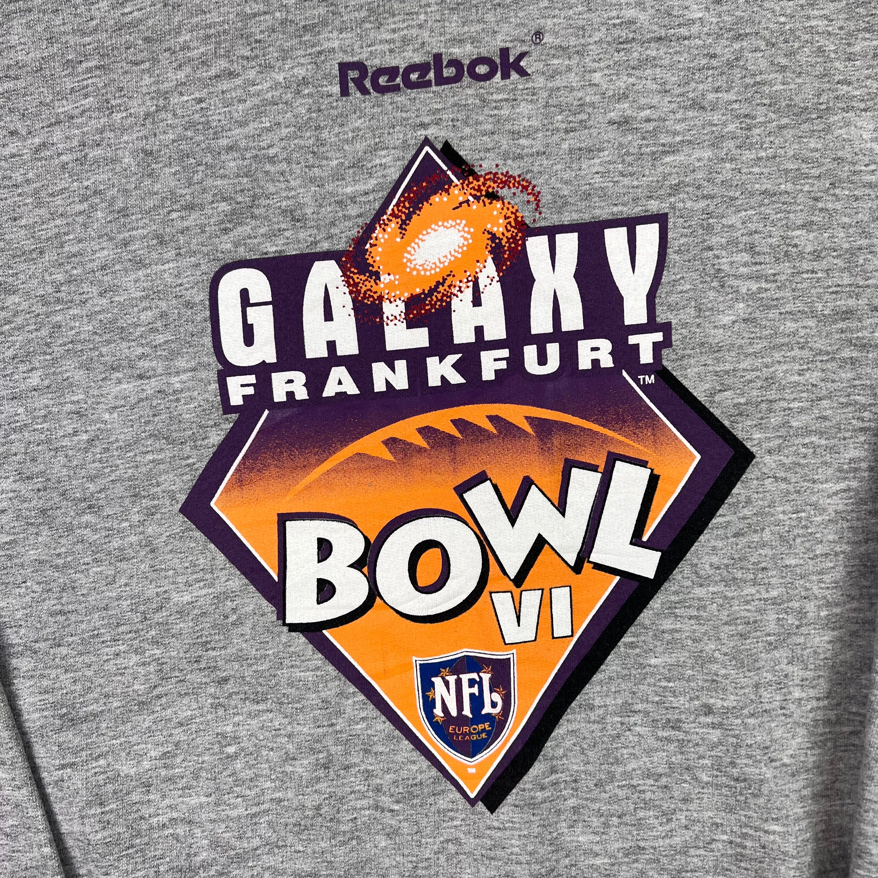 Reebok NFL Europe Superbowl VI Galaxy Frankfurt Graphic Sweatshirt Grey