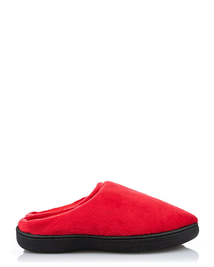 Retts Ladies Plain Half Slipper Red