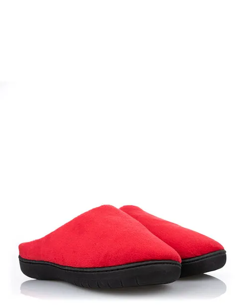 Retts Ladies Plain Half Slipper Red