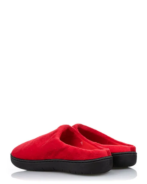 Retts Ladies Plain Half Slipper Red