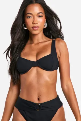 Ribbed Underwired Bikini Top