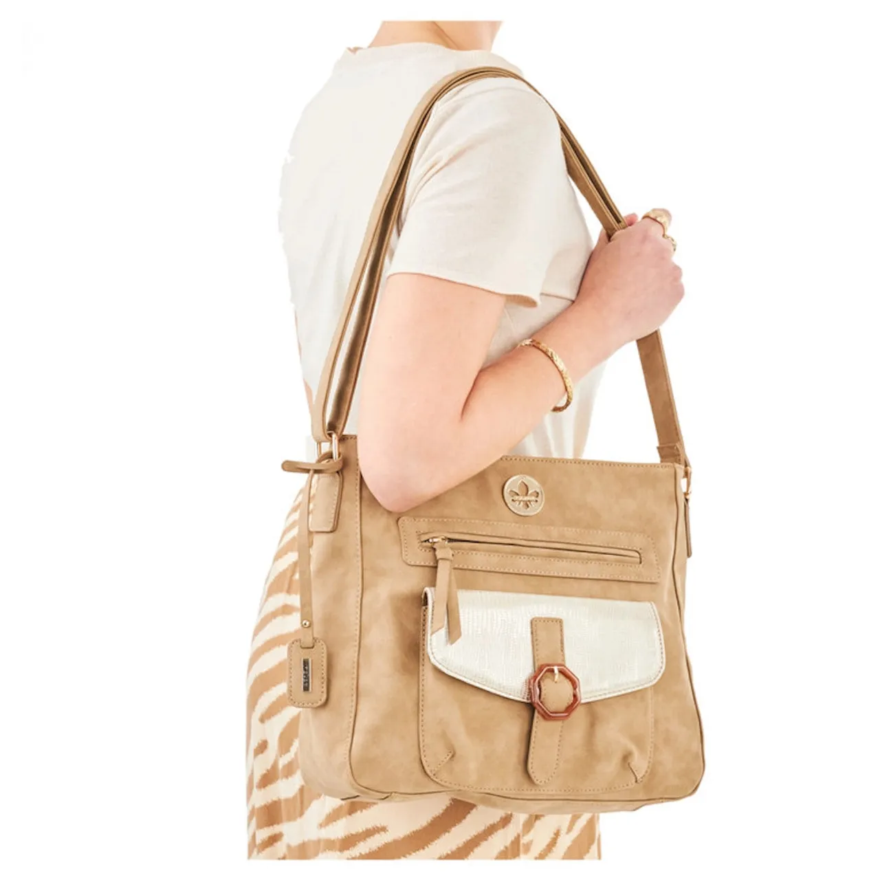 Rieker H1362-62 beige bag