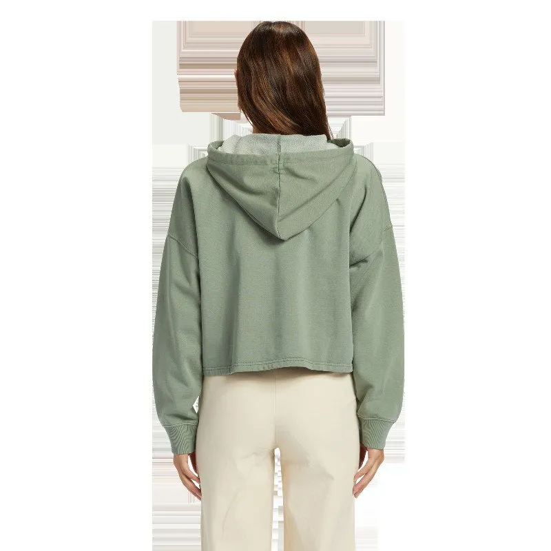 Roxy DRAKES COVE HALF ZIP HOODIE IN AGAVE GREEN