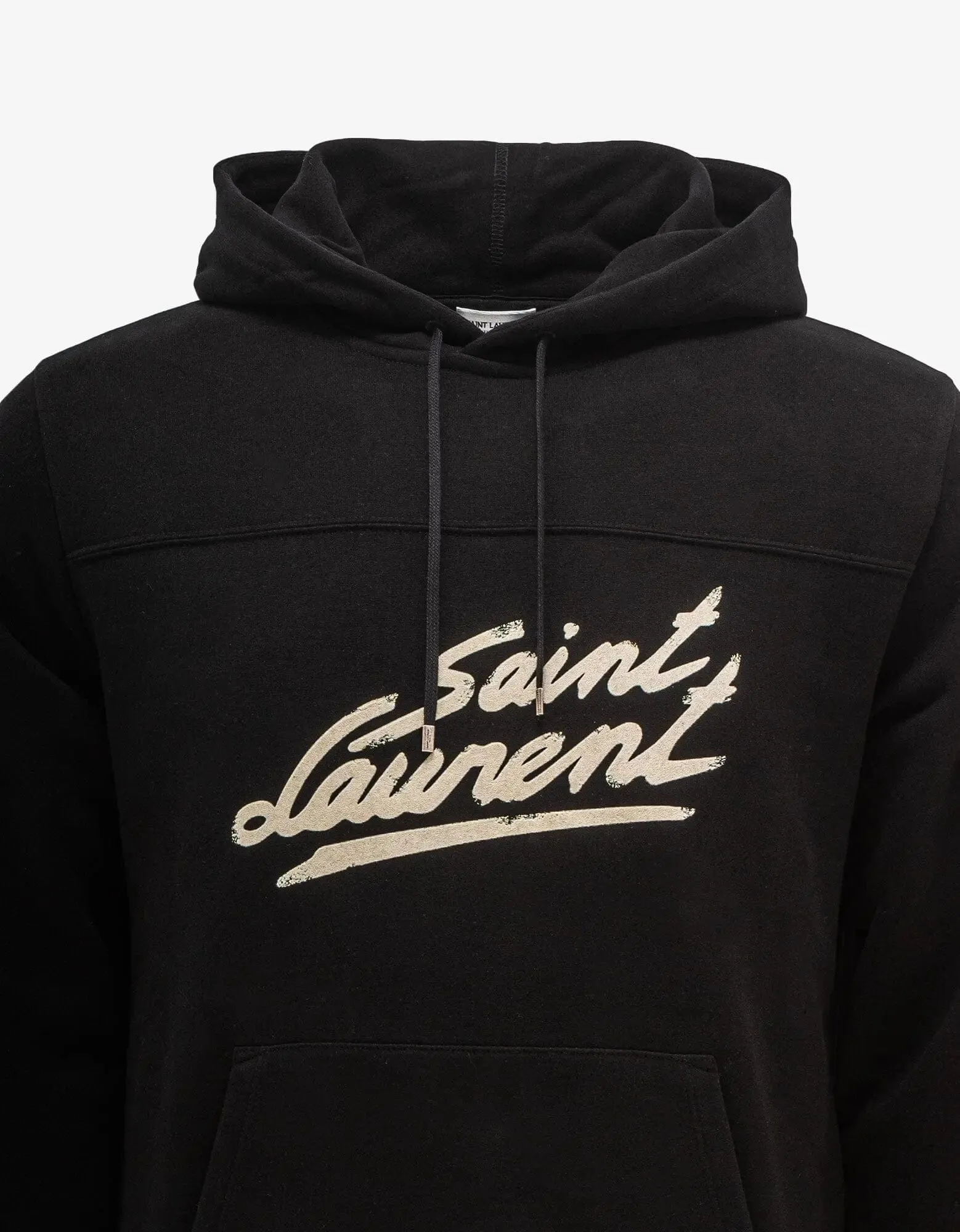 Saint Laurent Black Saint Laurent '50s Signature Hoodie