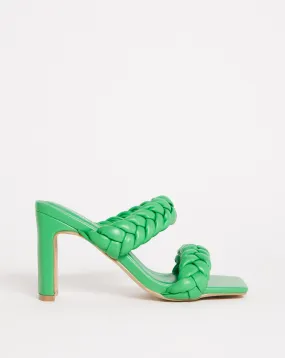 Sandra Plaited Heeled Sandals Ex Wide Fit | Simply Be