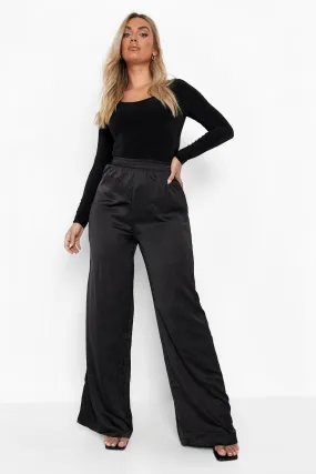 Satin Wide Leg Luxe Joggers