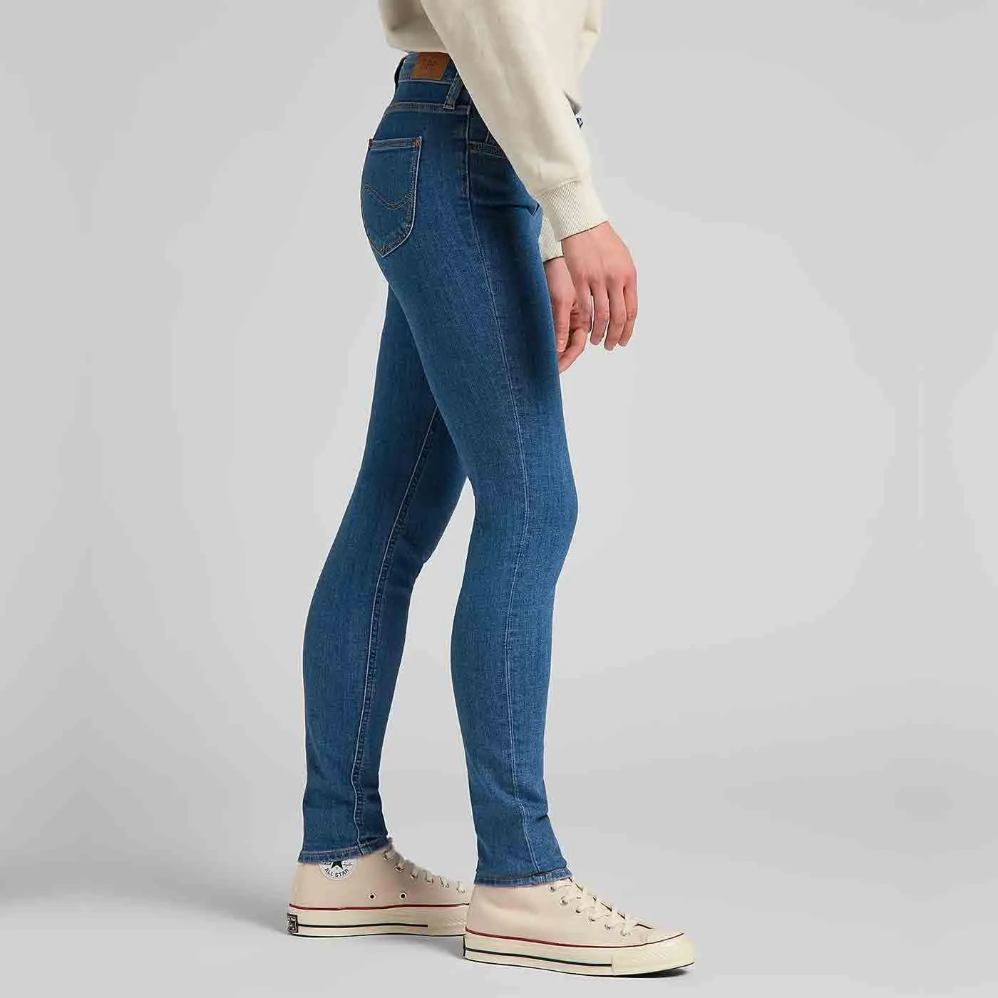 Scarlett Lee Retro Mod Skinny Denim Jeans Mid Lexi