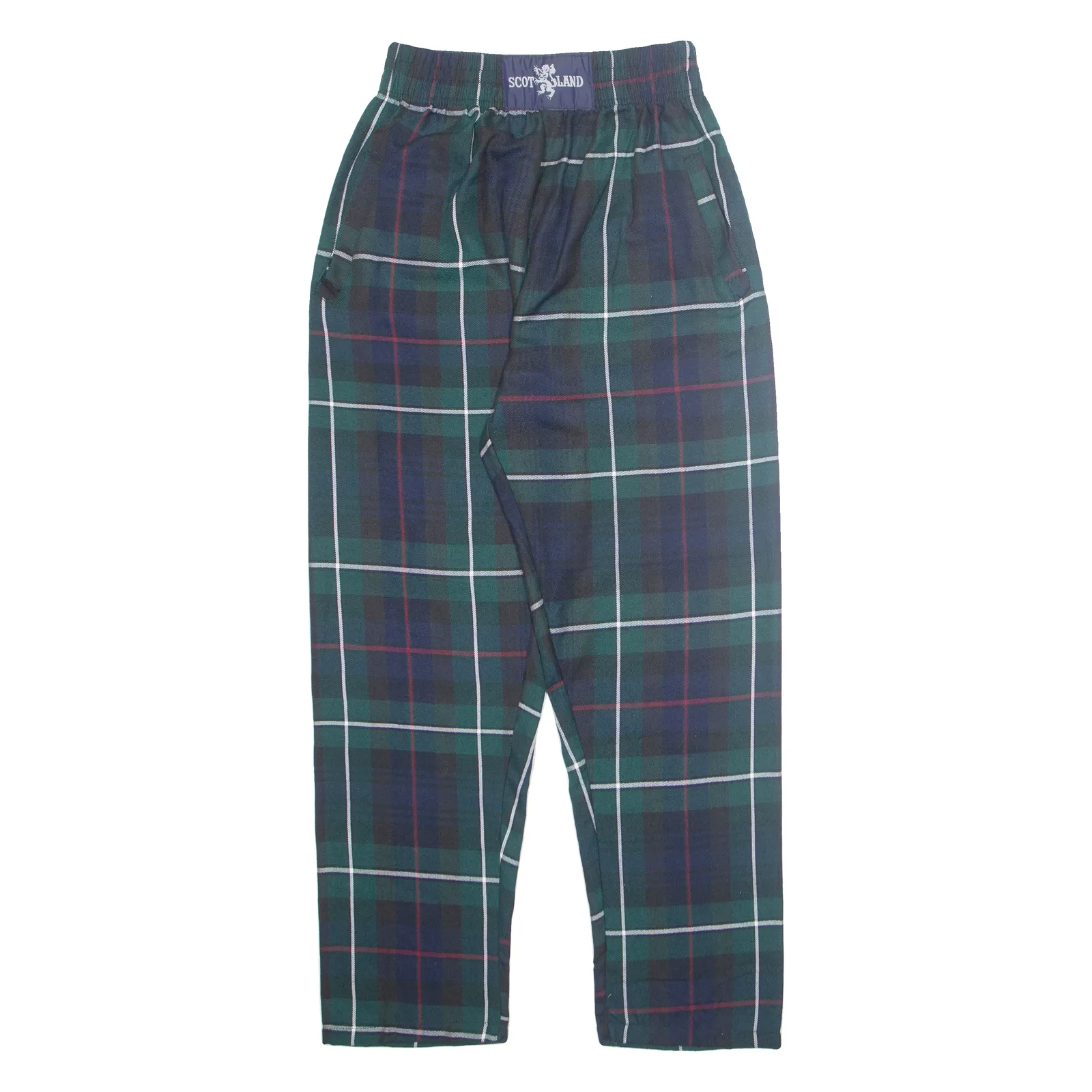 SCOT ISLAND Plaid Mens Trousers Green Regular Tapered W26 L28