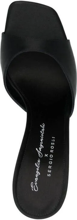 Sergio Rossi x Evangelie Smyrniotaki sculpted-wedge sandals Black