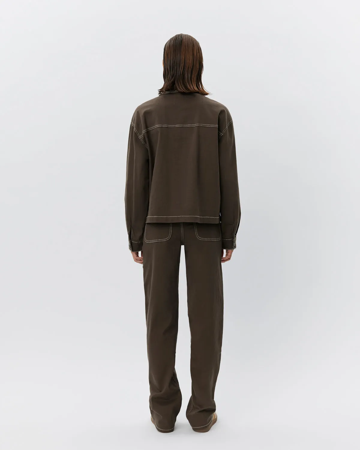 SIENNASW TROUSERS - Dark brown