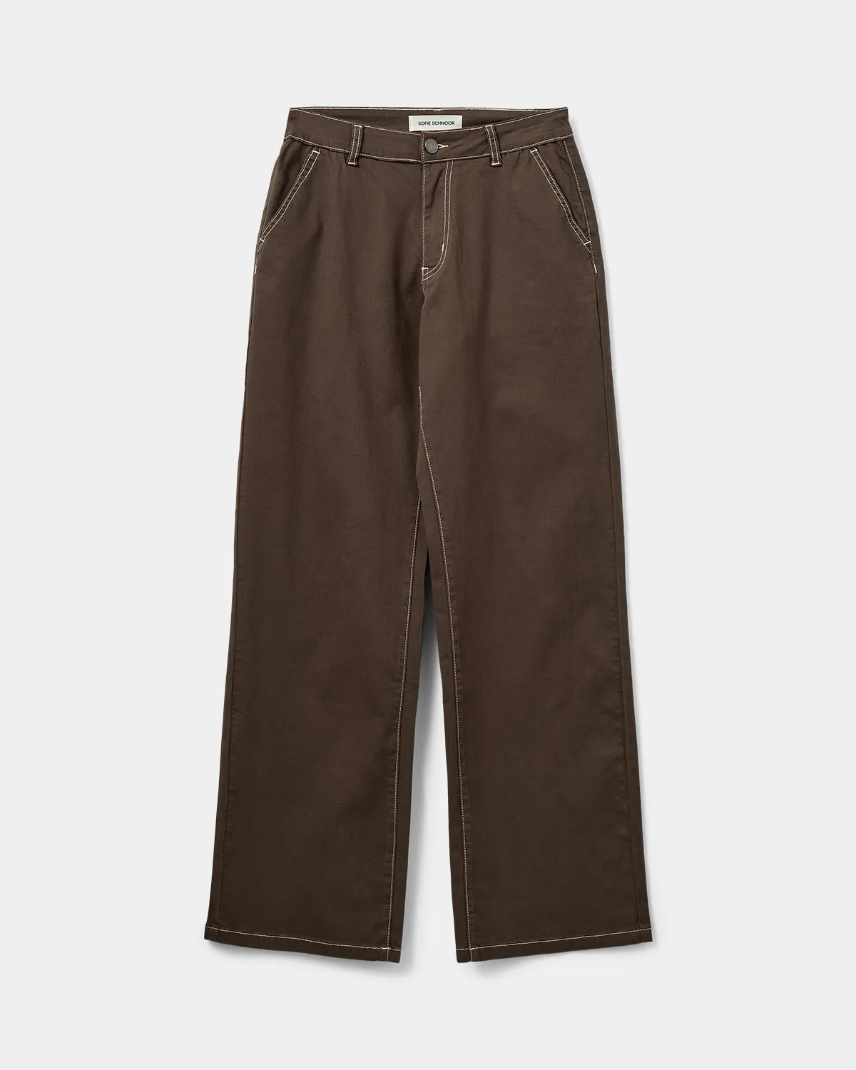 SIENNASW TROUSERS - Dark brown