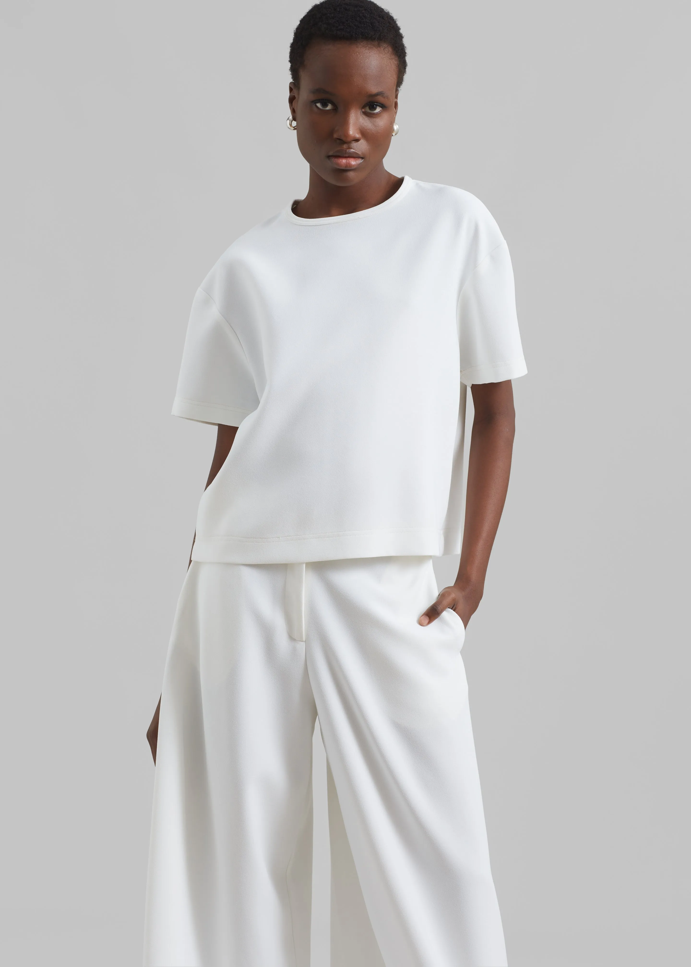 Sierra Wide Leg Trousers - White