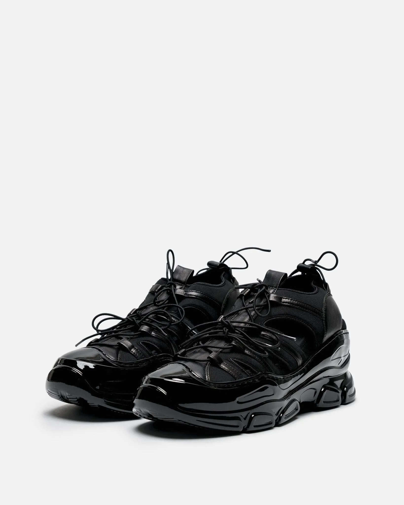 Simone Rocha Classic Tracker Trainers in Black Nappa