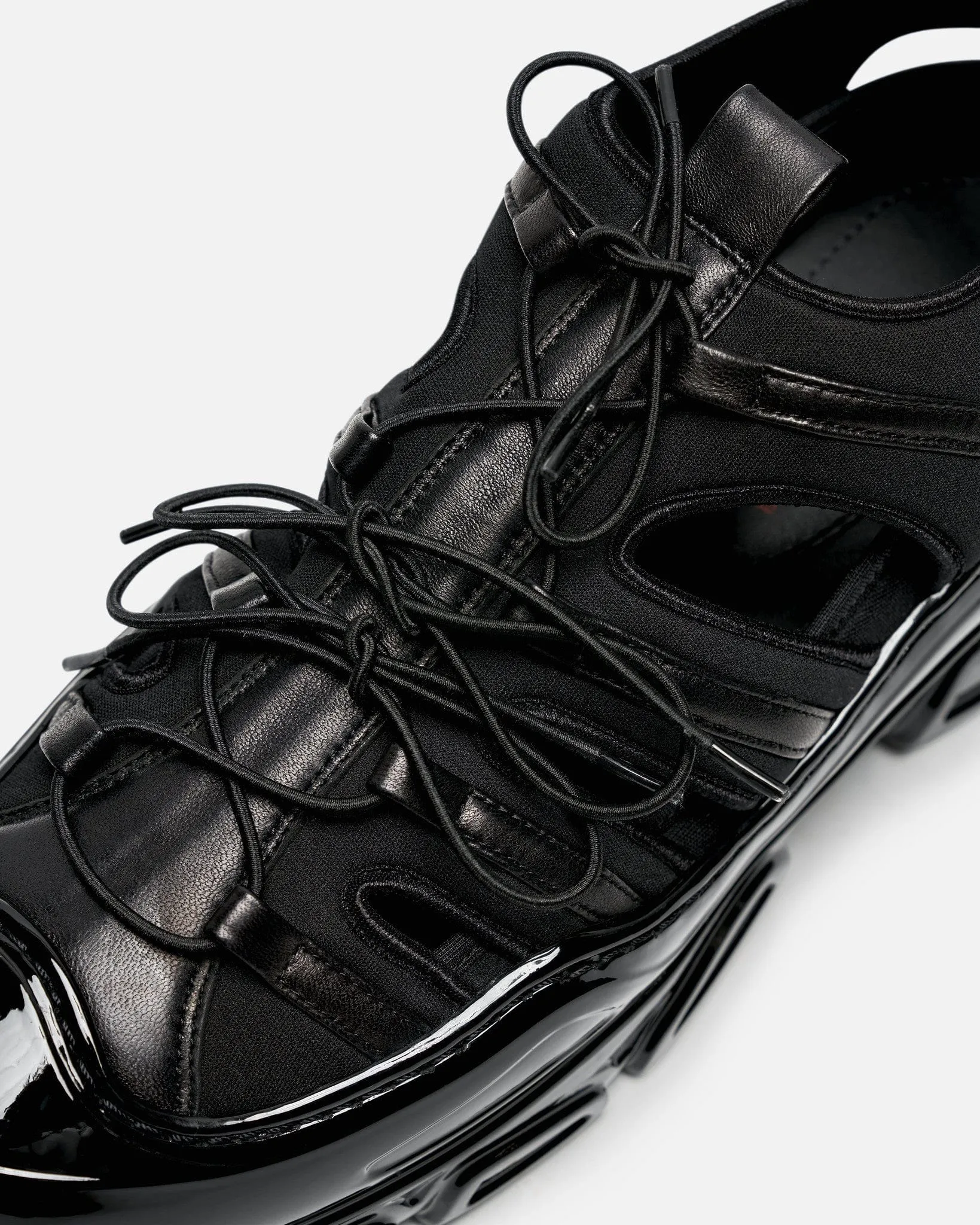 Simone Rocha Classic Tracker Trainers in Black Nappa