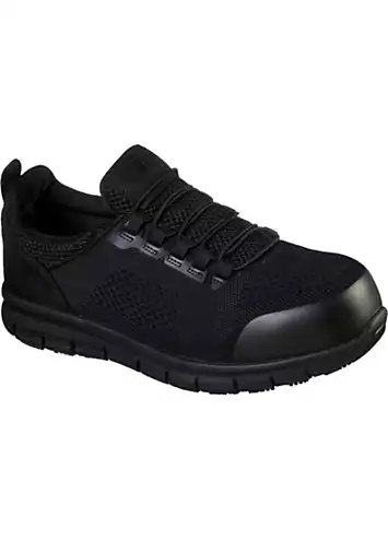 Skechers Mens Black Synergy Omat Trainers | Grattan