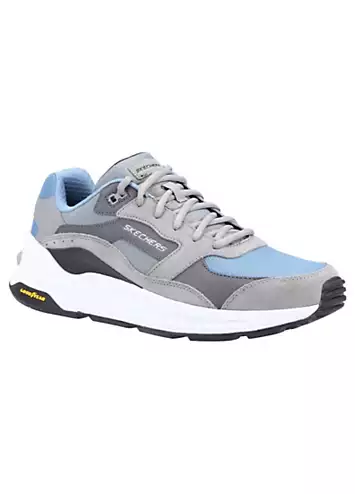 Skechers Mens Grey Global Jogger Trainers | Grattan