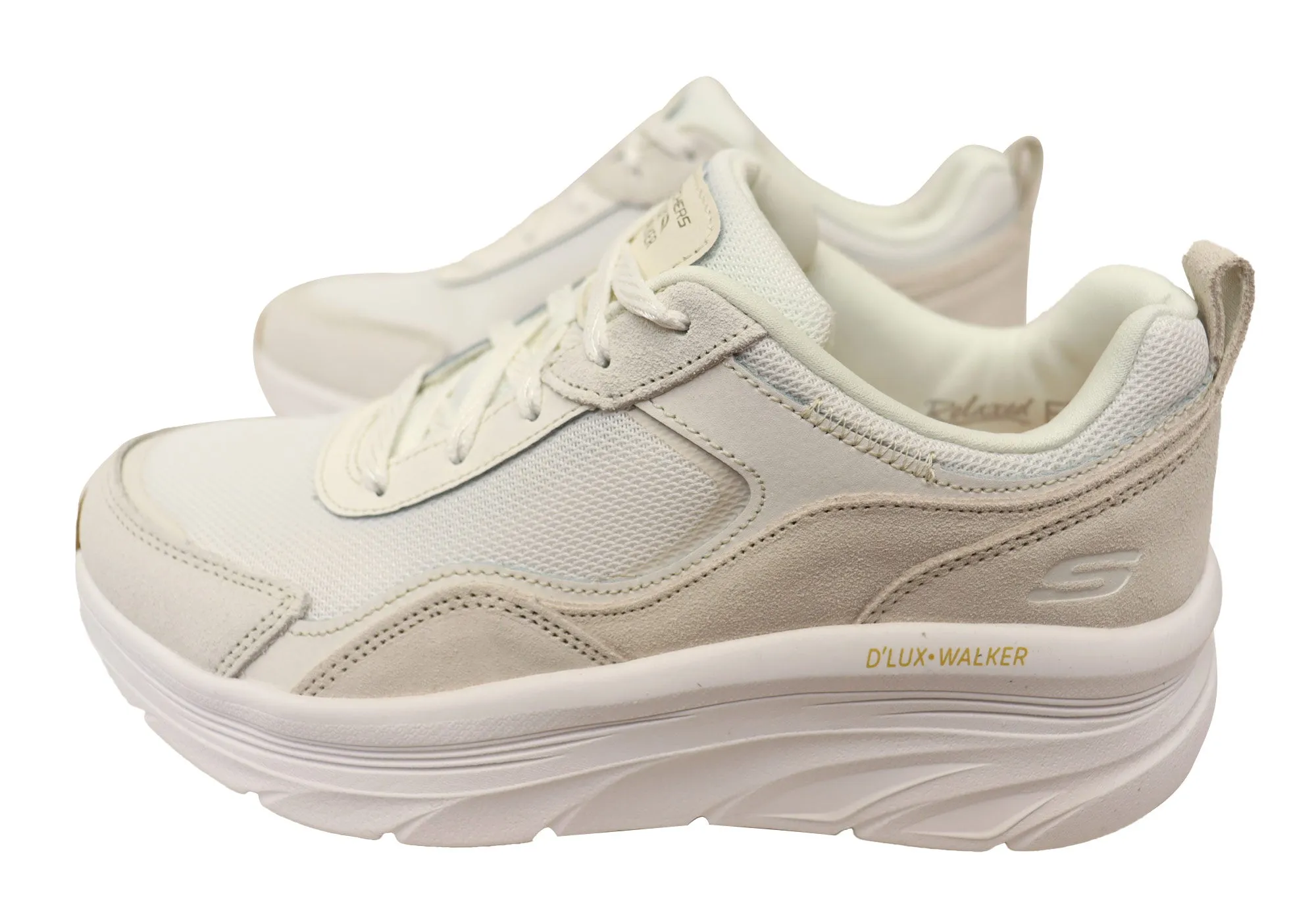 Skechers Womens Relaxed Fit D Lux Walker Lovely Touch Shoes