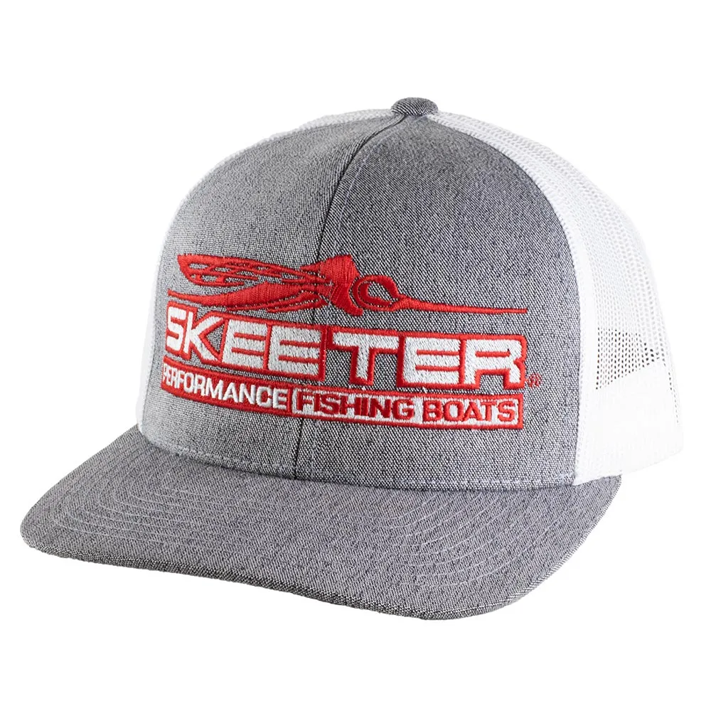 Skeeter Trucker Hat - Heather Grey-White