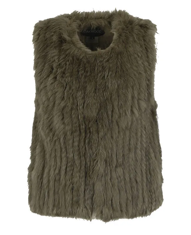 Sleeveless women's rabbit vest khaki oakwood 62683