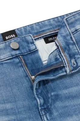 Slim-fit jeans in blue Italian denim