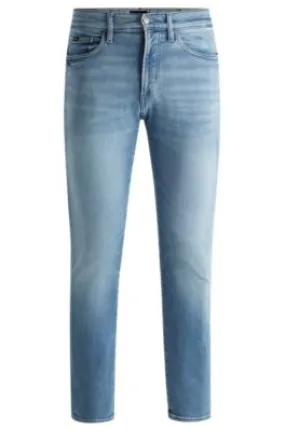 Slim-fit jeans in fresh-blue comfort-stretch denim