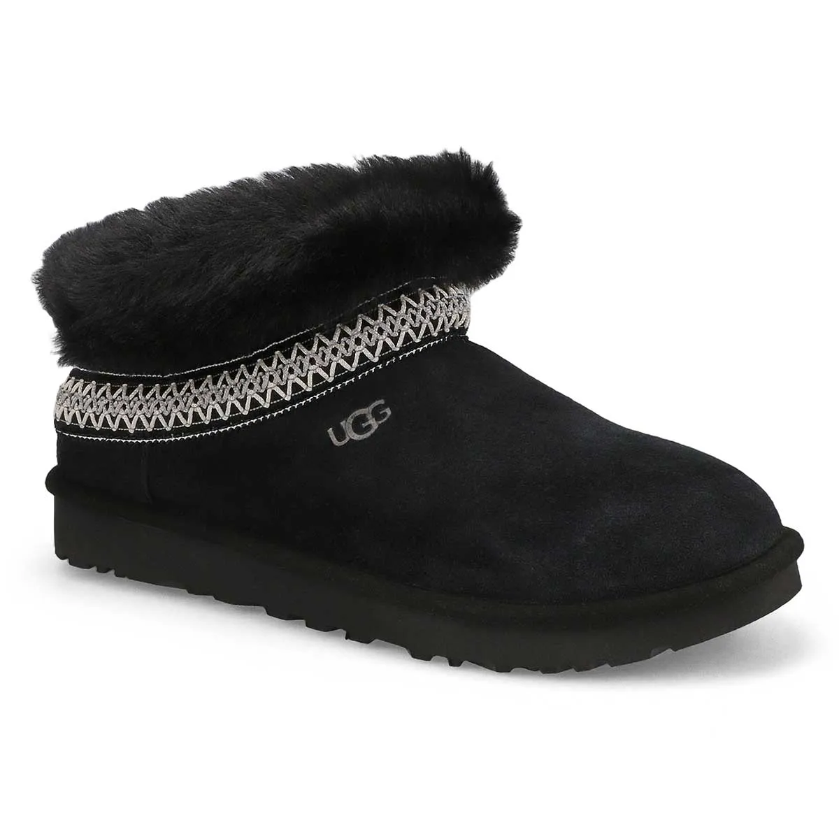 Soft Moc Womens Classic Mini Crescent Boot - Black