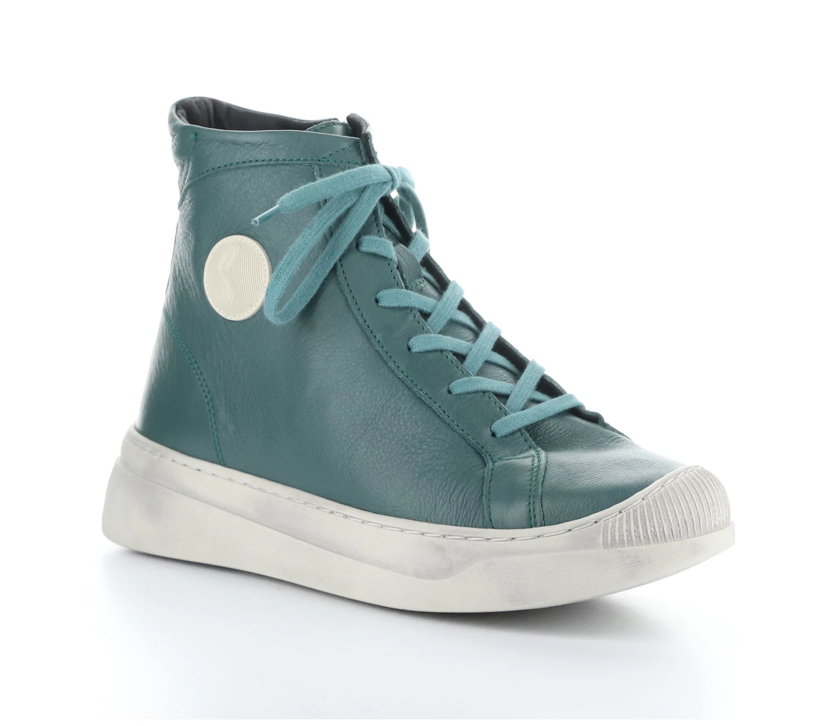 Softino's Leath er Hi-Top Fashi on Sneakers - A ppe-S