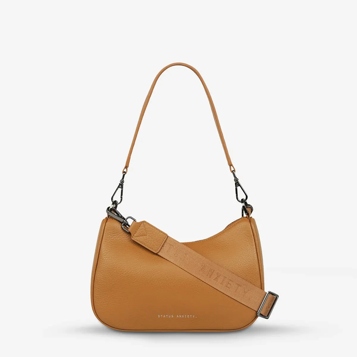 STATUS ANXIETY Womens Look Both Ways Leather Bag Tan