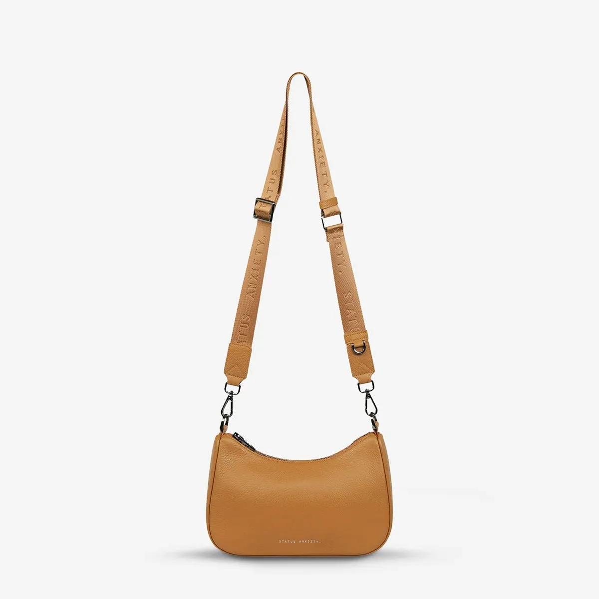 STATUS ANXIETY Womens Look Both Ways Leather Bag Tan