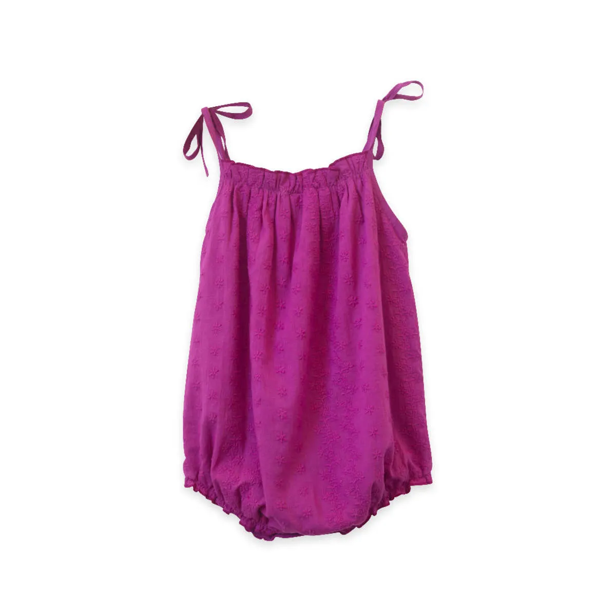 Strap Romper - Vivacious Pink