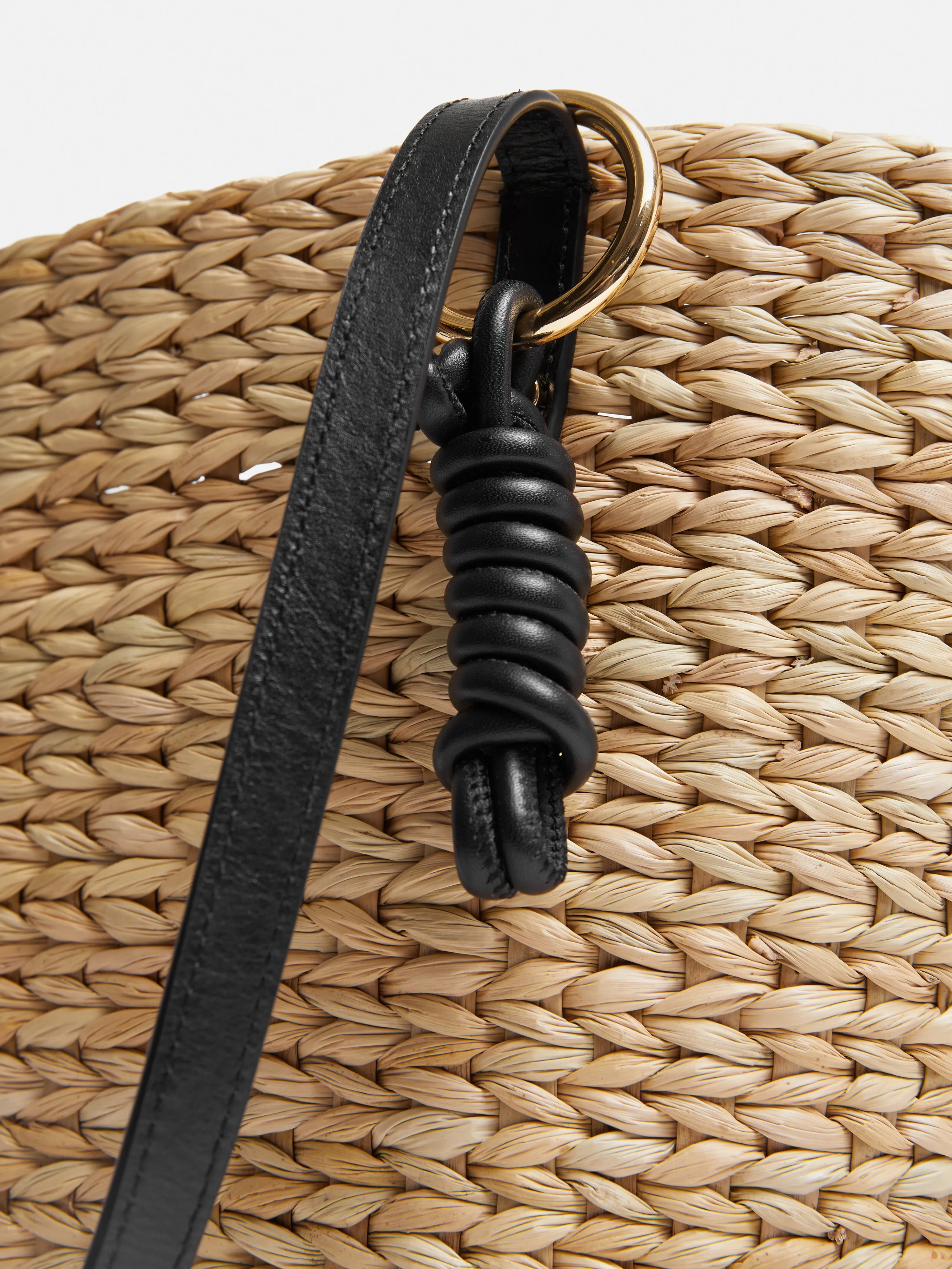 Straw Bucket Bag | Natural