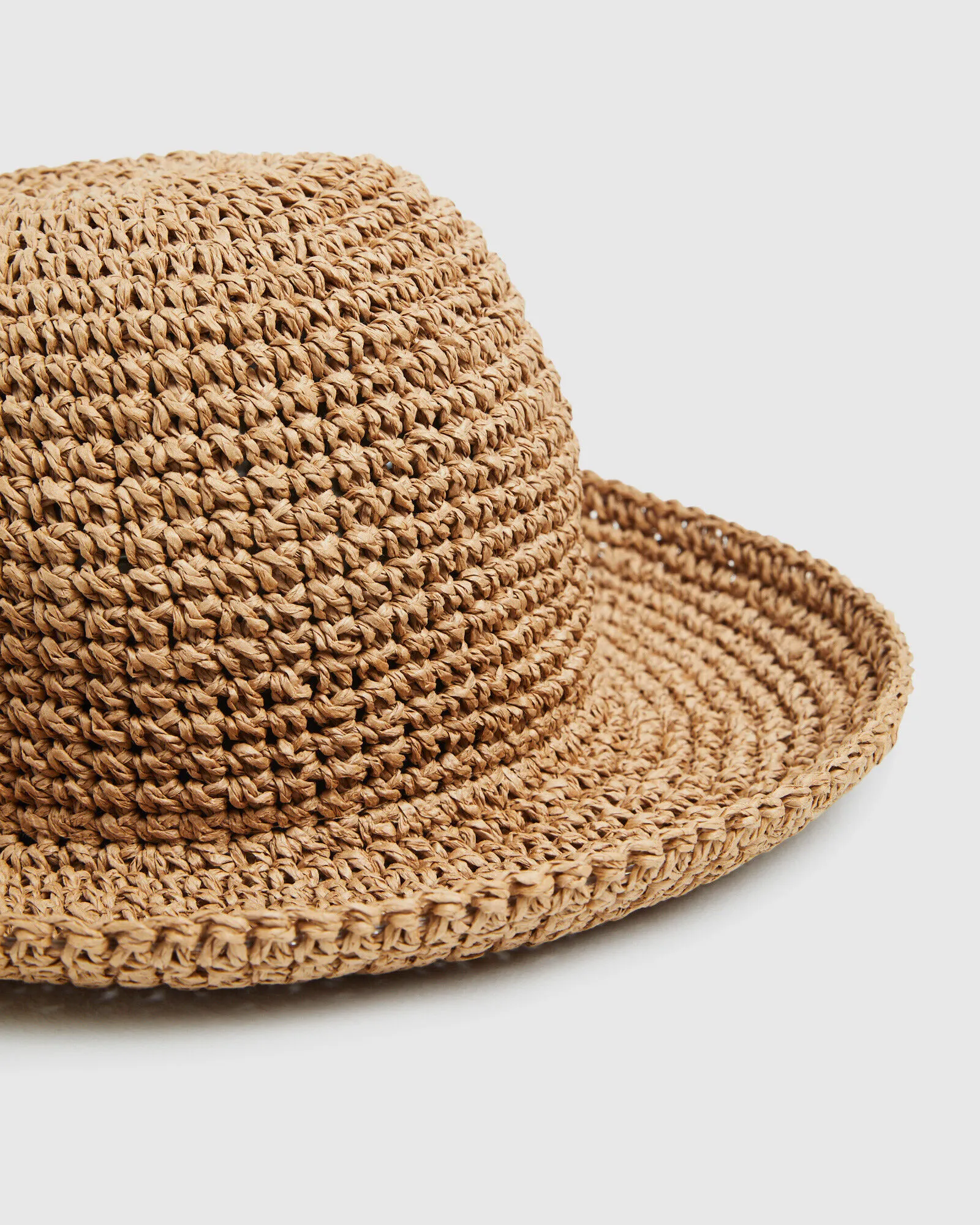 Subtitled North Straw Bucket Hat in Natural