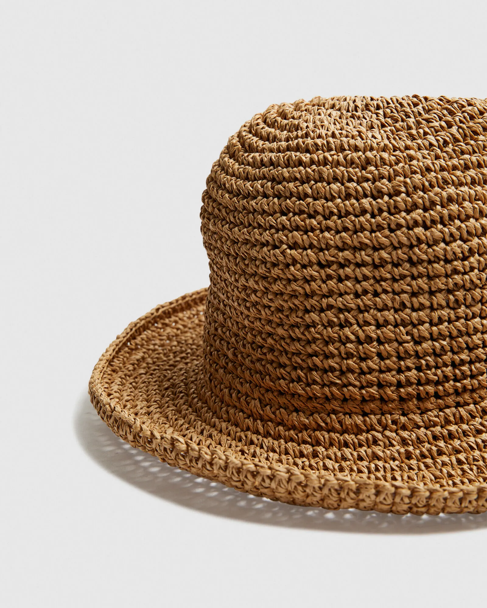 Subtitled North Straw Bucket Hat Natural