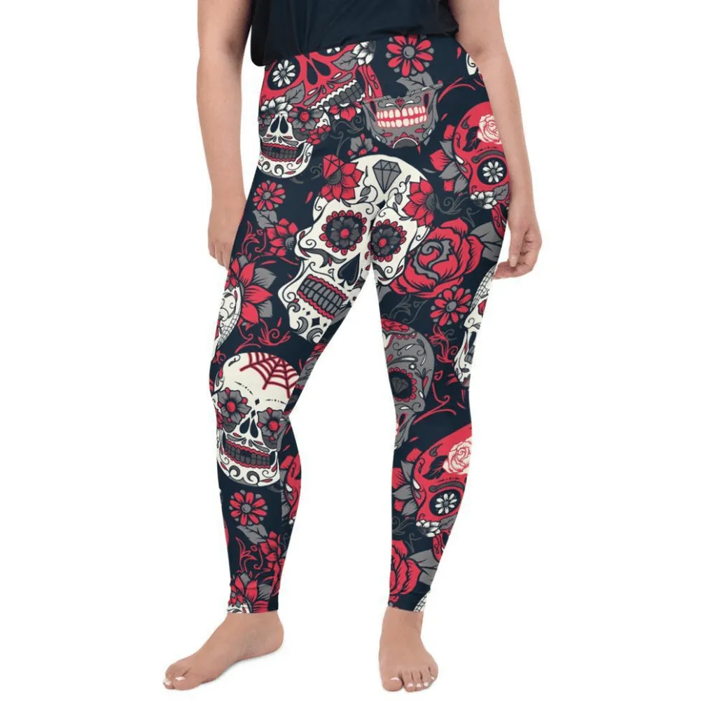 Sugar Skull Plus Size Leggings