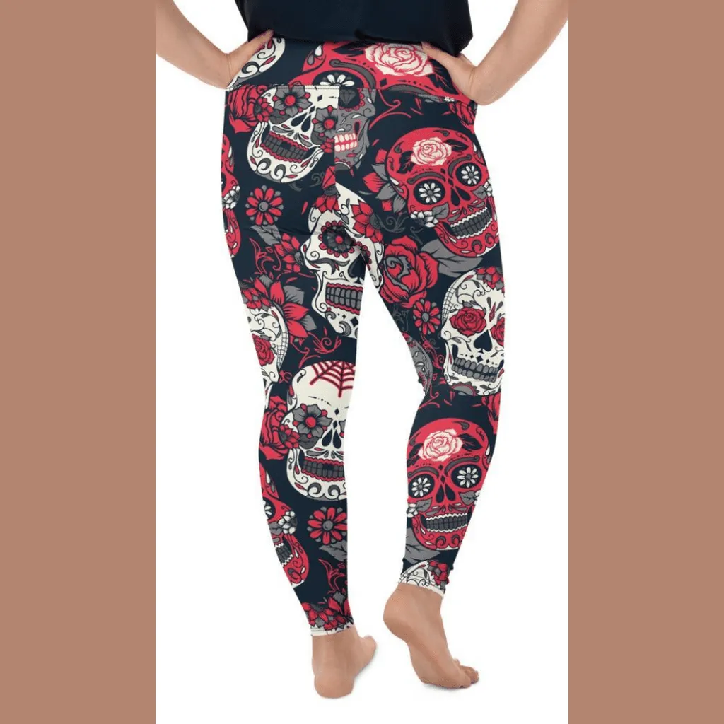 Sugar Skull Plus Size Leggings