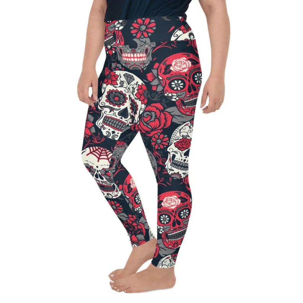 Sugar Skull Plus Size Leggings