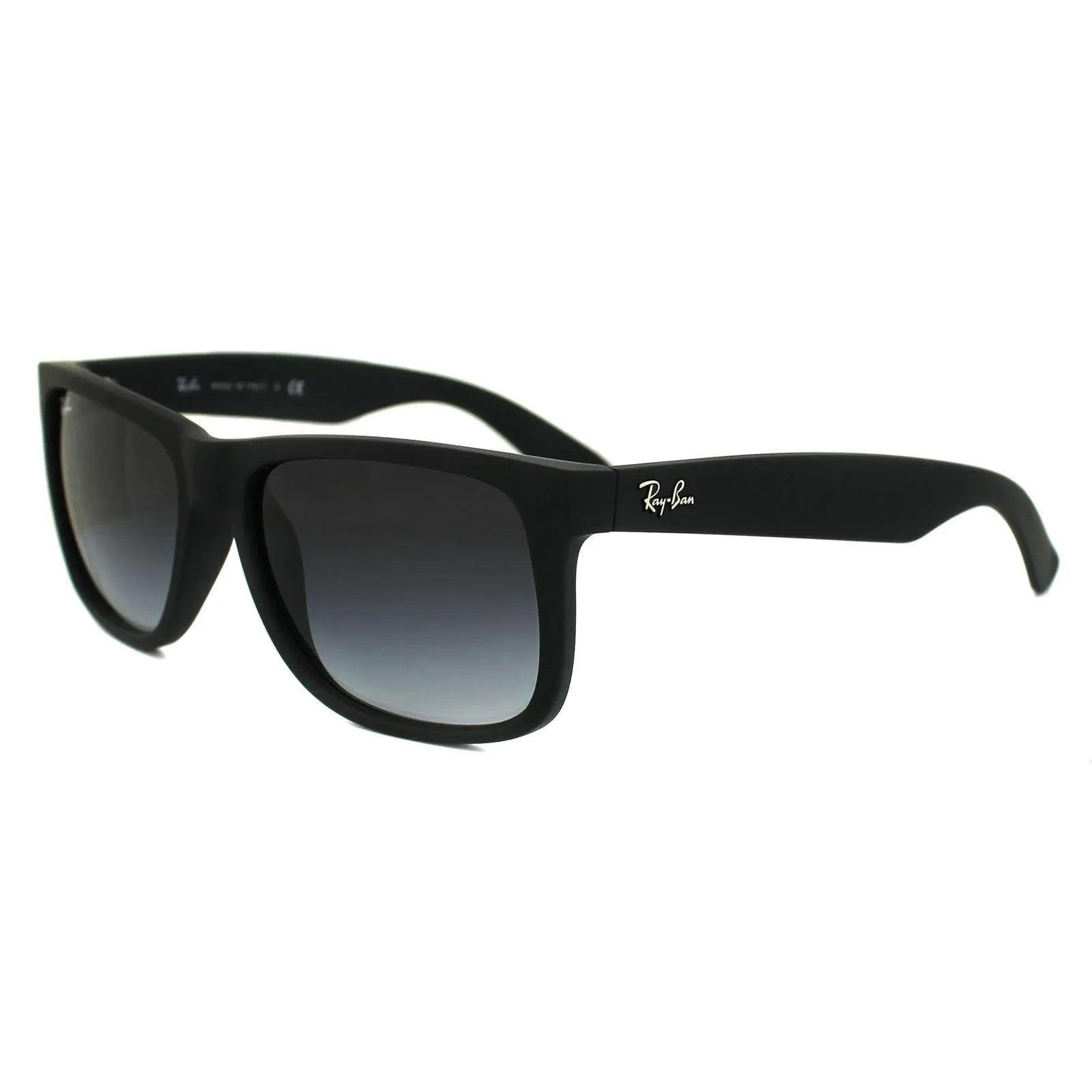 Sunglasses | Rectangle Rubber Black Grey Gradient Sunglasses | Ray-Ban