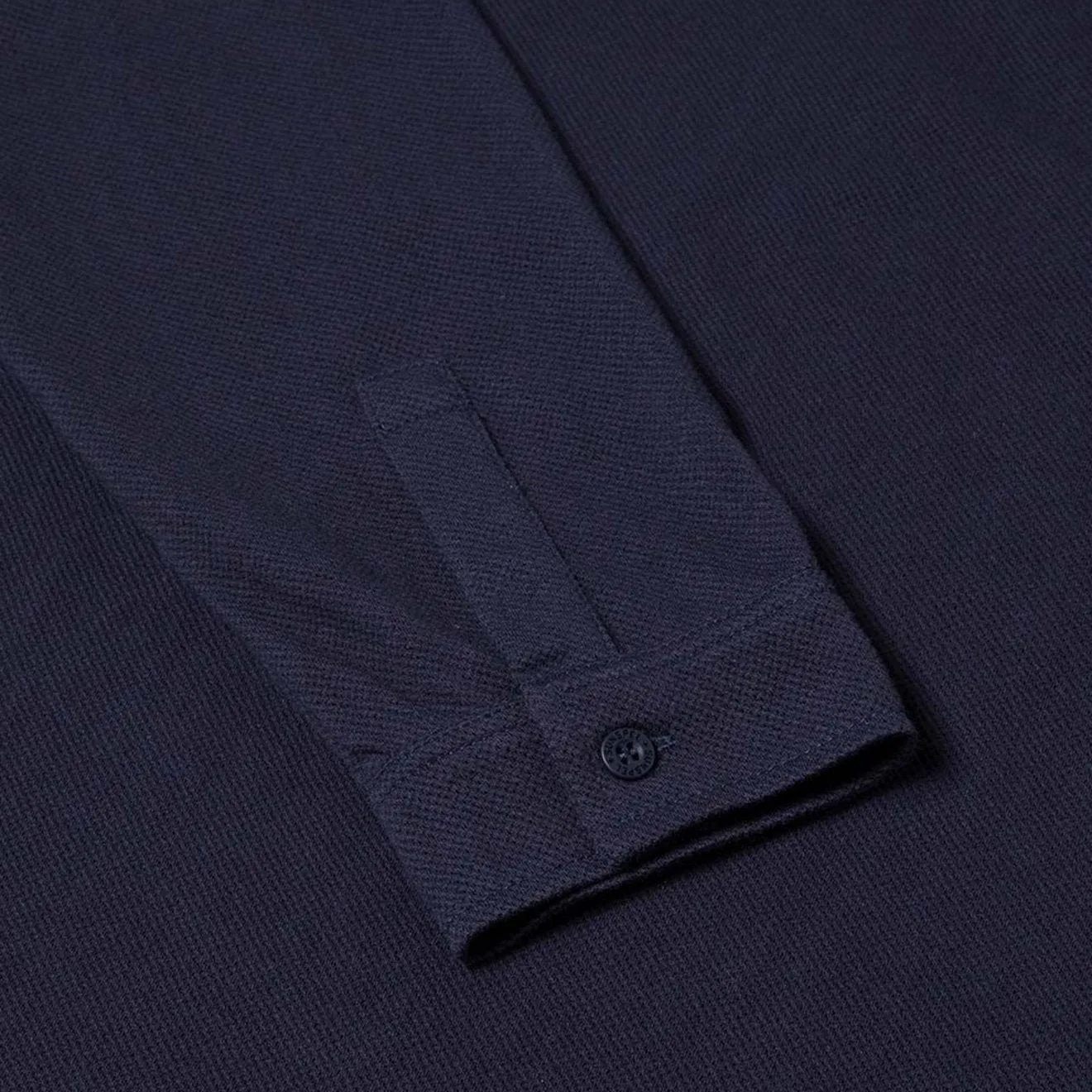 Sunspel Long Sleeved Riviera Polo Navy