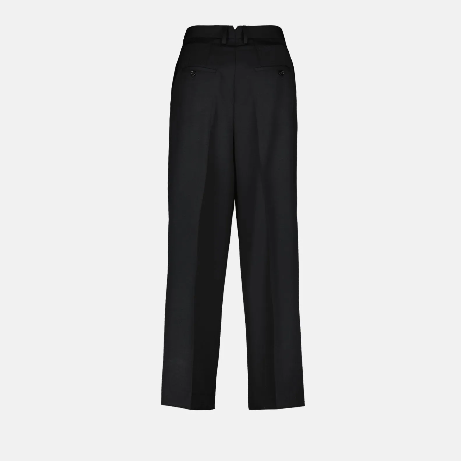 Tailored High-Waisted Wool Trousers