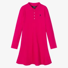 Teen Girls Pink Polo Dress