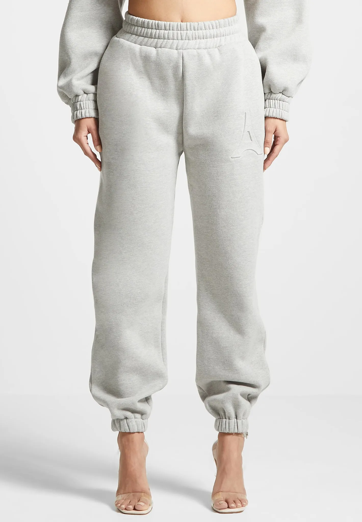 ternelle Eiffel Embossed Joggers - Grey