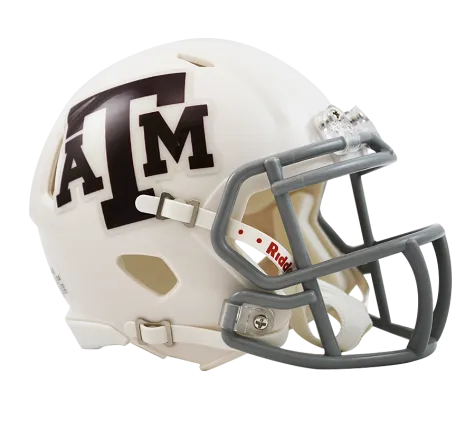 Texas A&M White Riddell Speed Mini Helmet